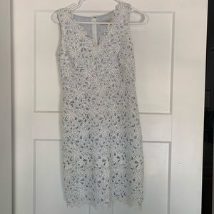 Loft White Floral Lace Dress